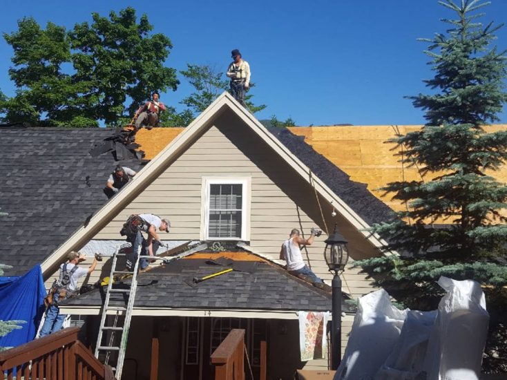 Lynnfield, MA metal roofing work-in-progress