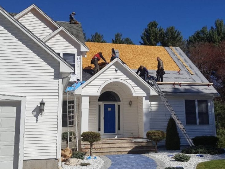 Arlington, MA metal roofing work-in-progress
