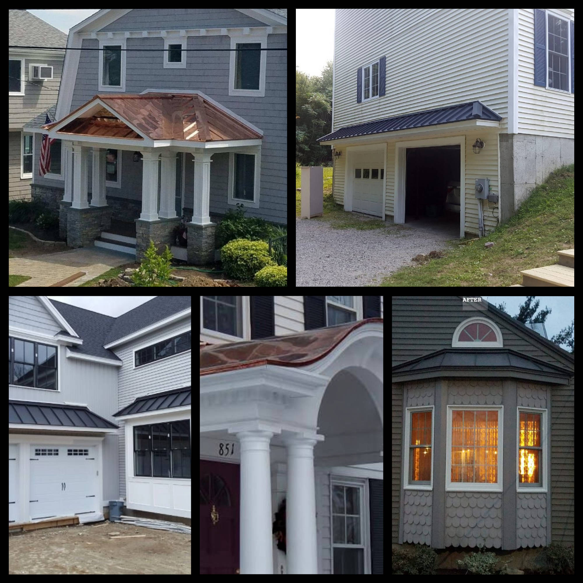 Metal Accents on Copulas, Porches, Porticos, Bay Windows and Additions